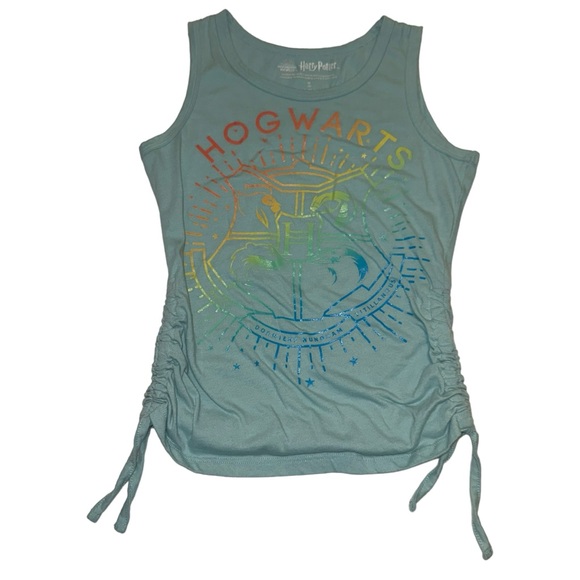 Harry Potter Hogwarts Side Cinch Graphic Tank Top Girls Medium Size 8 - Picture 10 of 12
